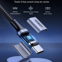 UGREEN Lot de 2 Câble USB C vers USB C Nylon Tressé PD 100W - 2M