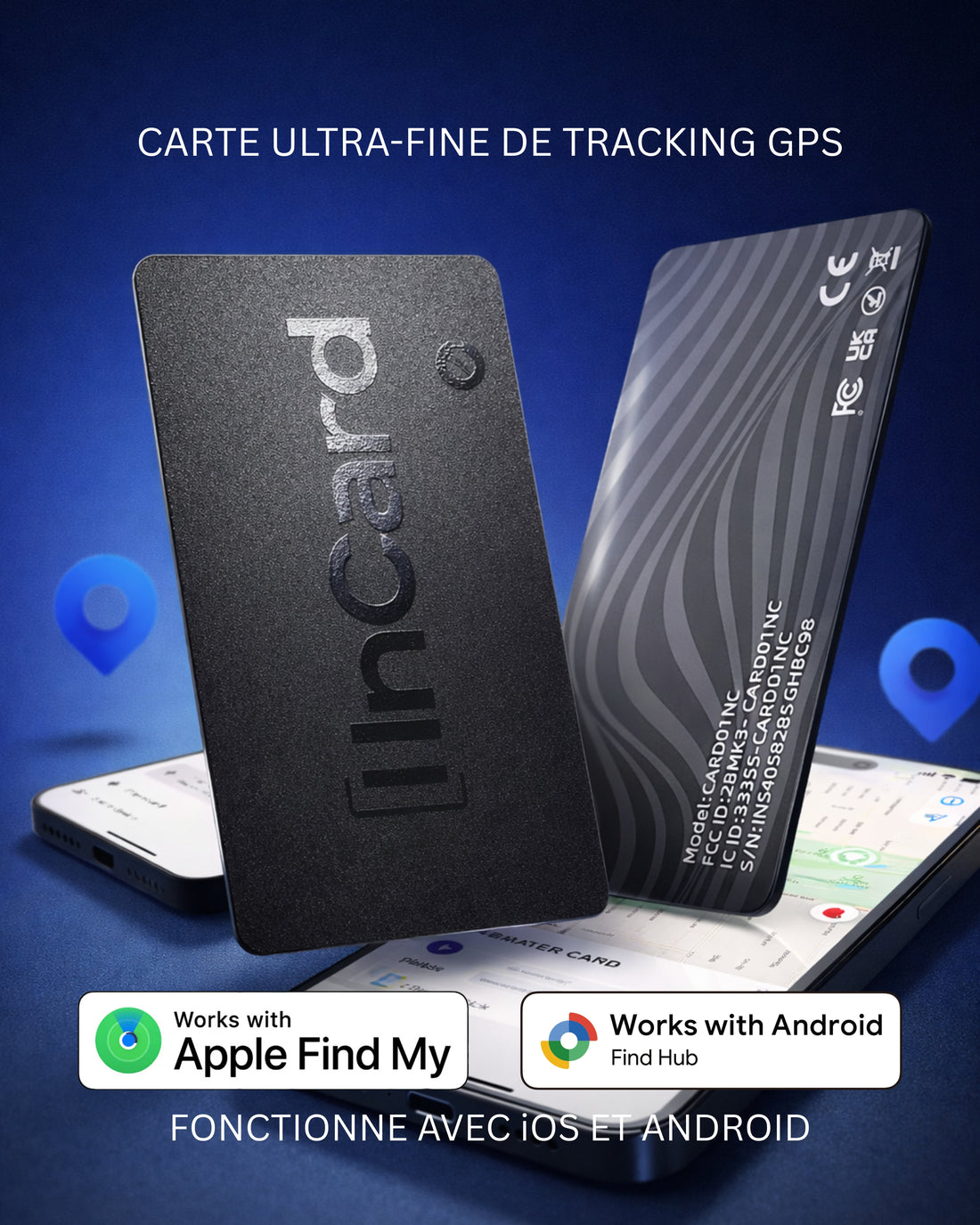 Carte de localisation GPS - Incard