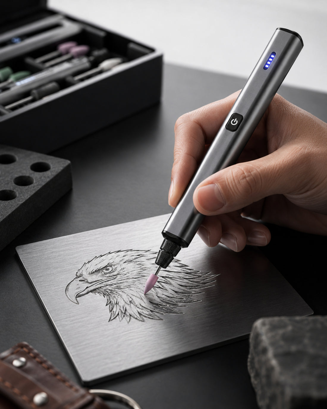 Stylo Graveur Électrique Intelligent ARROWMAX SGS PRO — 42 Embouts
