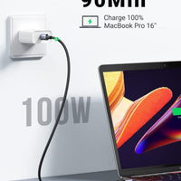 UGREEN Lot de 2 Câble USB C vers USB C Nylon Tressé PD 100W - 2M