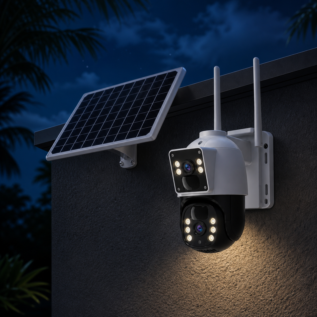 CAMÉRA DE SURVEILLANCE SOLAIRE WI-FI – DOUBLE OBJECTIF PTZ